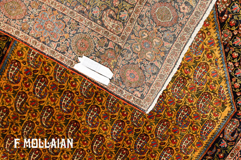 فرش آنتیک ایرانی ساروق فراهان با طرح “بته جقه” کد:۵۱۲۰۳۹۲۳